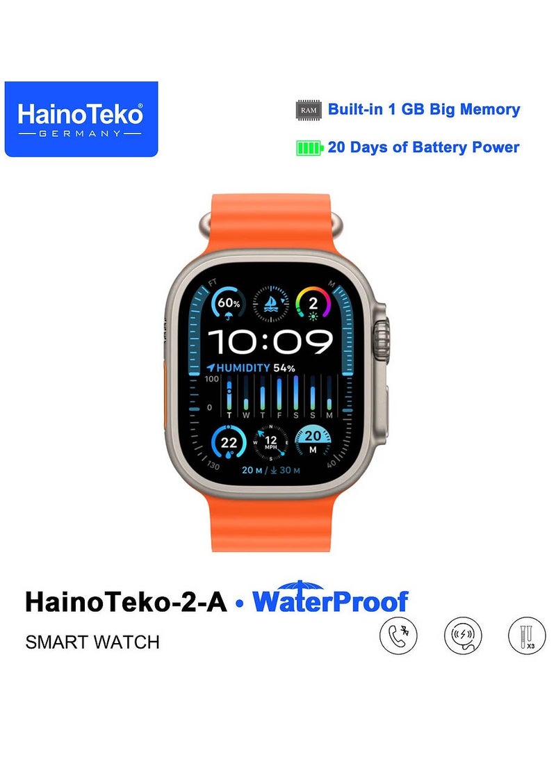 Haino Teko - Haino Teko 2 A Smartwatch With Waterproof Full Screen AMOLED Display 20 Days Battery Life and 3 Pair Straps Designed For Ladies and Gents Silver - Image 1
