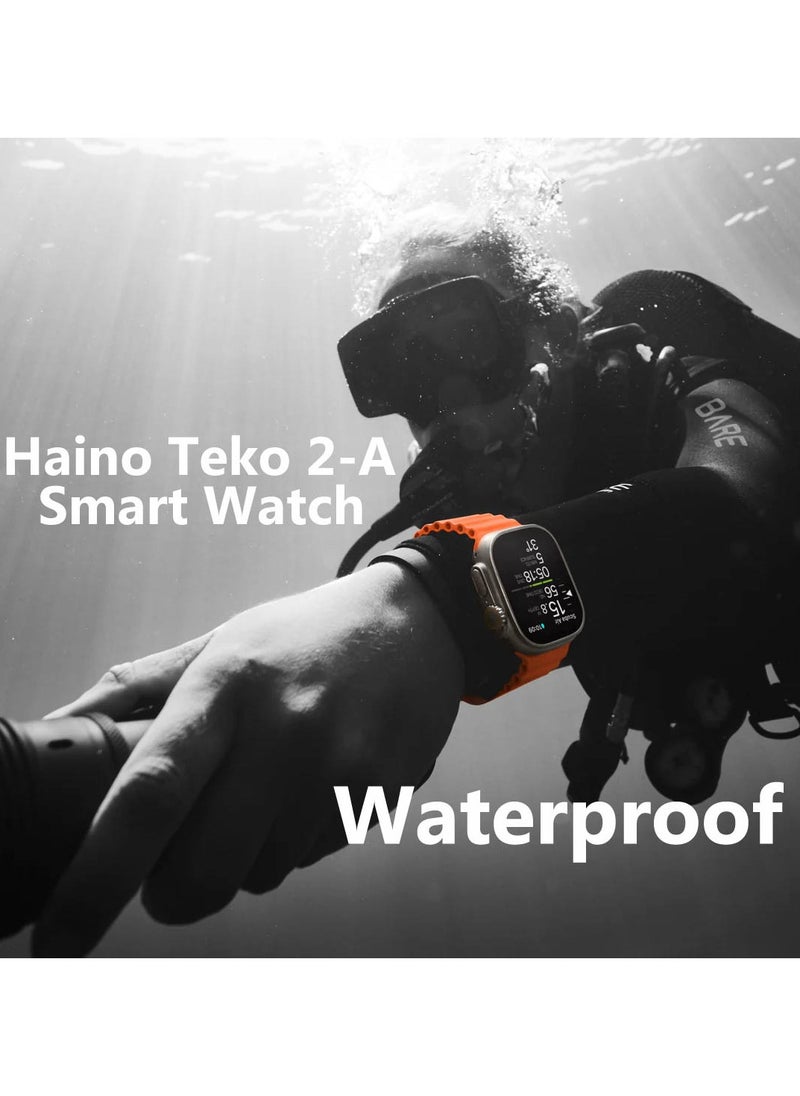 Haino Teko - Haino Teko 2 A Smartwatch With Waterproof Full Screen AMOLED Display 20 Days Battery Life and 3 Pair Straps Designed For Ladies and Gents Silver - Image 1