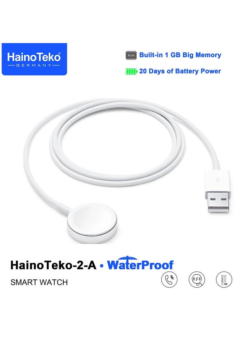Haino Teko - Haino Teko 2 A Smartwatch With Waterproof Full Screen AMOLED Display 20 Days Battery Life and 3 Pair Straps Designed For Ladies and Gents Silver - Image 1