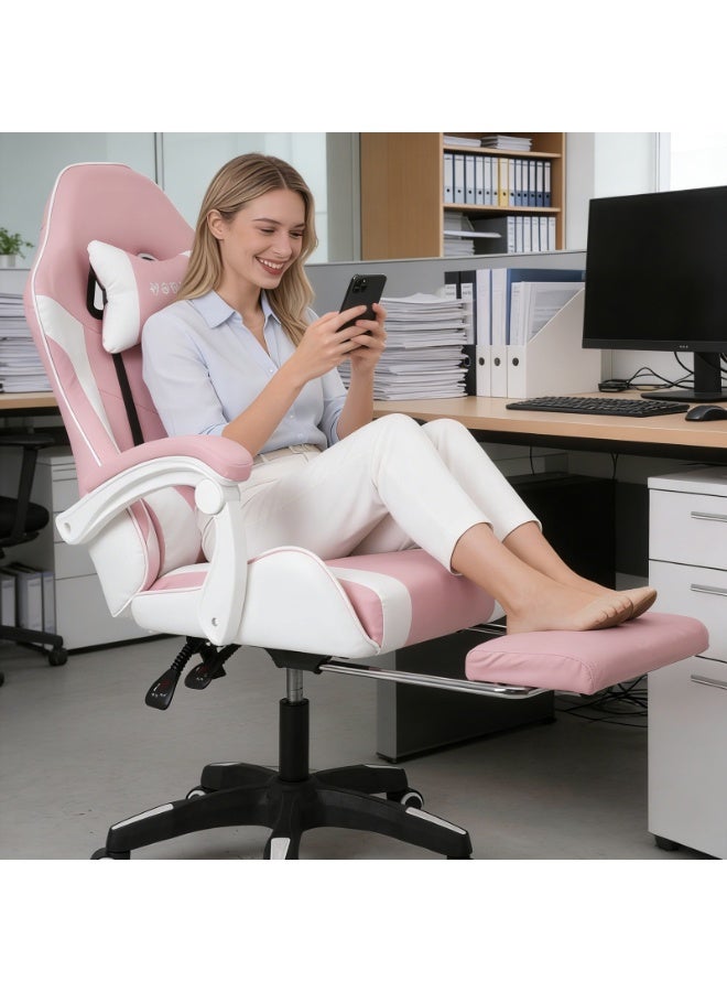 DUUKOA Gaming Chair with Footrest  Ergonomic Computer Chair 90°–135° Adjustment Backrest Perfect - Image 4