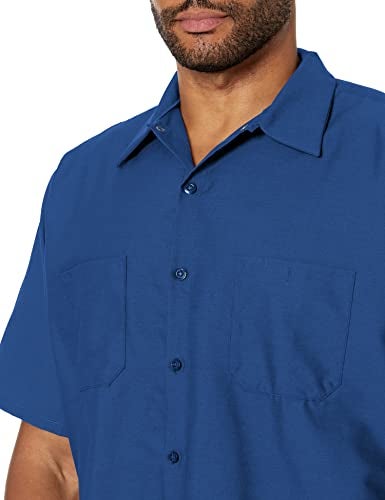 Red Kap Men's Industrial Work Shirt, Short Sleeve, Royal Blue, 3X-Large - Image 3