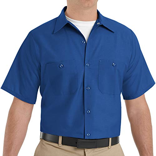 Red Kap Men's Industrial Work Shirt, Short Sleeve, Royal Blue, 3X-Large - Image 4