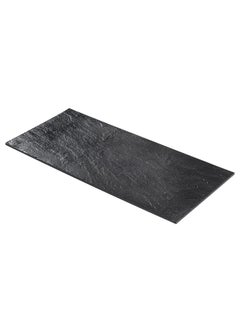 Restaurantware Restaurantware-16 x 7 Inch Serving Plates, 25 Rectangle Charcuterie Boards - Premium, Mimics The Look Of Slate, Black Plastic Serving Platters, Serve Appetizers Or Desserts, For All Occasions  - Image 2