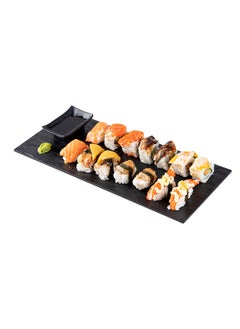 Restaurantware Restaurantware-16 x 7 Inch Serving Plates, 25 Rectangle Charcuterie Boards - Premium, Mimics The Look Of Slate, Black Plastic Serving Platters, Serve Appetizers Or Desserts, For All Occasions  - Image 3
