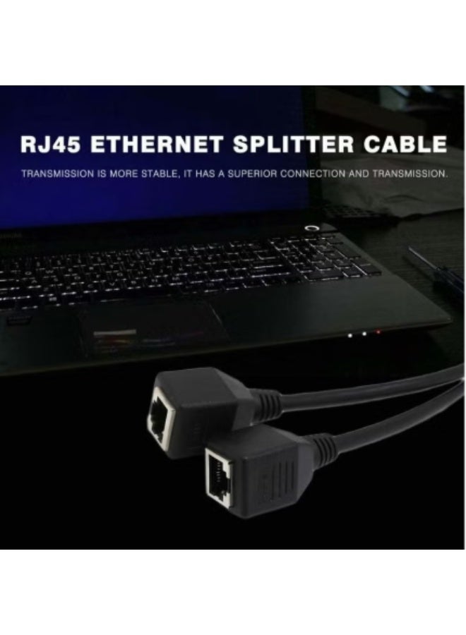 CABLE CONV RJ45 Ethernet Splitter Cable 1 Male to 2 Female LAN Adapter | Cat5 Cat6 Cat7 Network Connector - Image 2