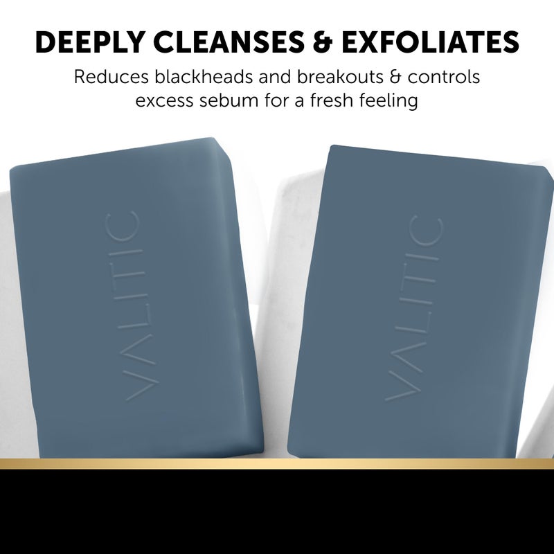 VALITIC Salicylic Acid and Vitamin C Soap Bar - Facial Cleanser and Exfoliating Body Wash for Blackheads, Enlarged Pores and Blemish Skin with Collagen, Hyaluronic Acid, Vitamin E - 2 Pack - Image 4