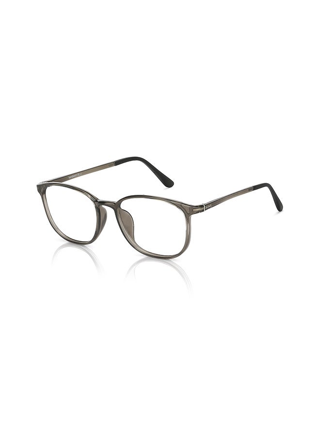Lenskart Blu Unisex Zero Power Bluecut & Antiglare Round Shape Computer Eyeglasses LB E13528 - Lens Size: 51mm - Grey - Image 1
