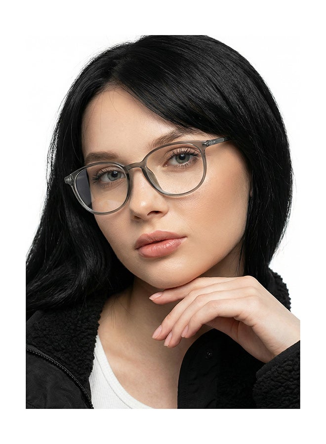 Lenskart Blu Unisex Zero Power Bluecut & Antiglare Round Shape Computer Eyeglasses LB E13528 - Lens Size: 51mm - Grey - Image 4