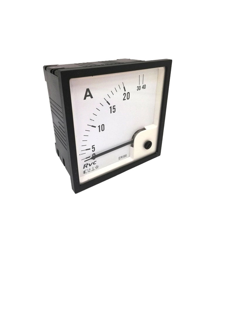 AC Analogue Panel Ammeter 96x96 - Direct Type - ERI96A2D Revalco Italy - Image 1