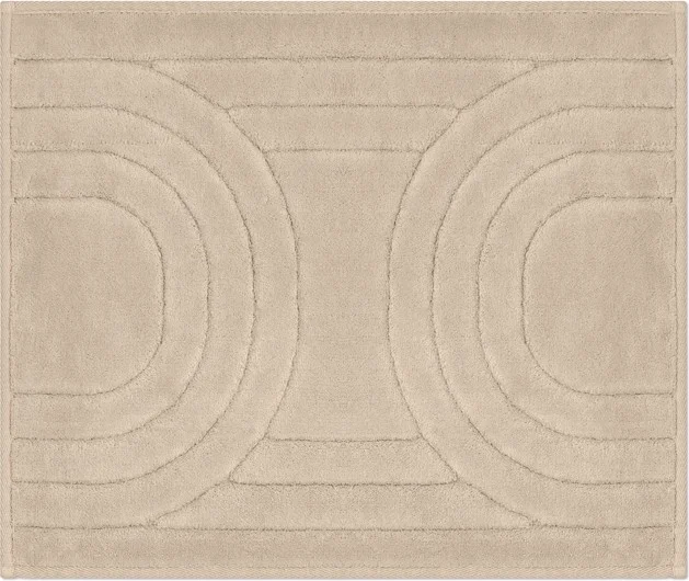 Bluenity Diamond Circle Natural Cotton Bathroom Rug Set