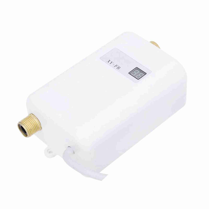 - 3000W Mini Electric Tankless Instant Hot Water Heater Bathroom Kitchen Washing  White - Image 2