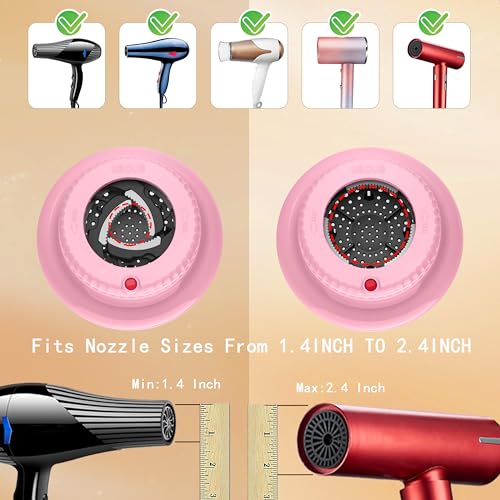 LIGOLIG Hair Dryer Diffuser for Curly and Natural Wavy Hair,Universal Hair Diffuser,Hair Dryer Diffuser Attachment (Pink) - Image 3