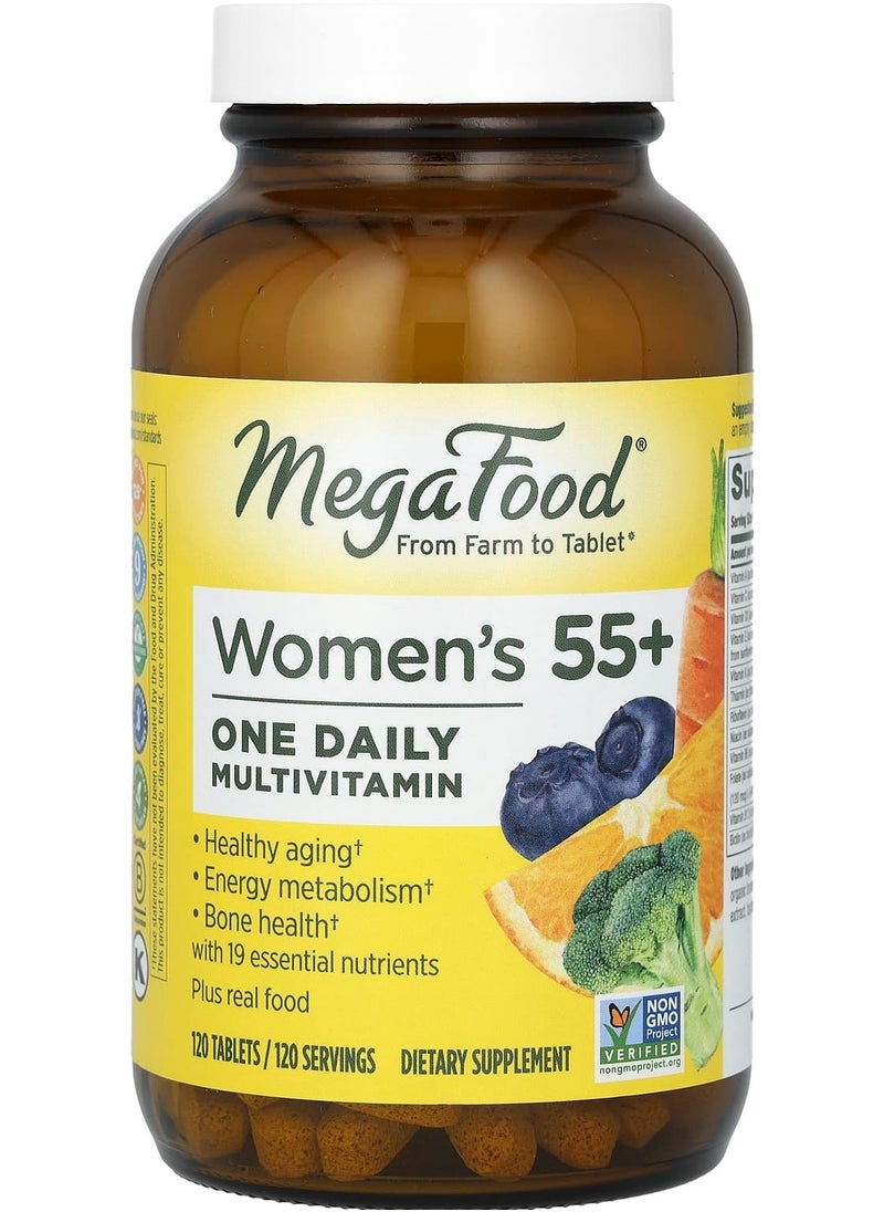 MegaFood Women's 55+, One Daily Multivitamin, 120 Tablets 