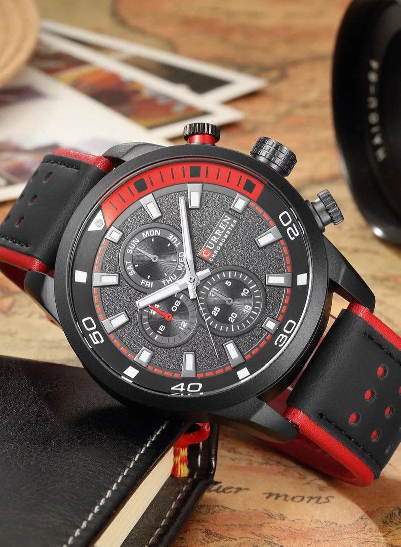 CURREN Fashion Mens Watches Luxury Men Sports Quartz Wrist Watch Man Business Casual Leather Watch Best Seller - 8250 - Image 3