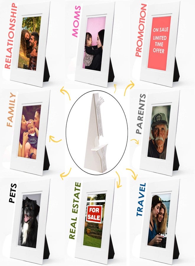 لينيكو لاينكو، عبوة من 25 قطعة، 7 بوصة، حامل خلفي أبيض ذاتي اللصق مزدوج الجناح، جودة أرشيفية خالية من الأحماض، للصور الفنية والملصقات - Image 4