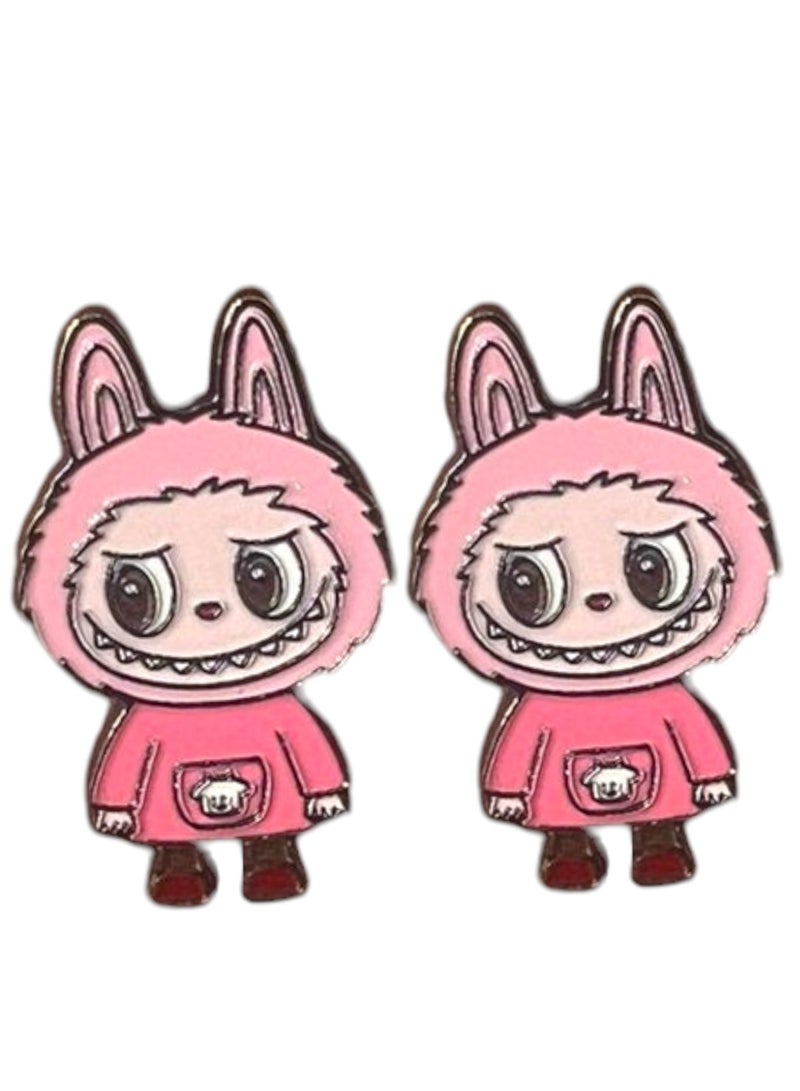 2 Pieces Random Metal Labubu Mobile Laptop or Any Smooth Surface Sticker - Image 1