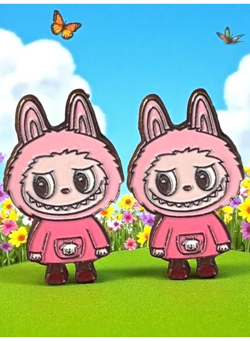 2 Pieces Random Metal Labubu Mobile Laptop or Any Smooth Surface Sticker - Image 3