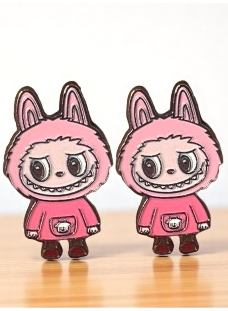 2 Pieces Random Metal Labubu Mobile Laptop or Any Smooth Surface Sticker - Image 2