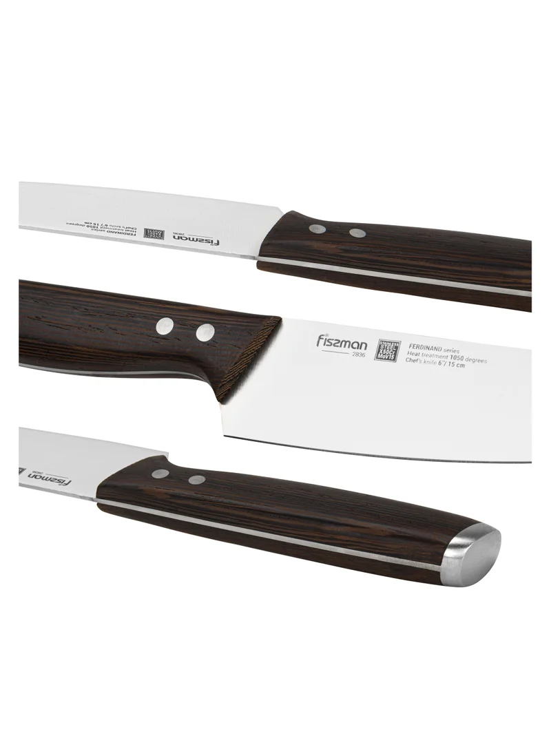 Fissman  6'' Chef's Knife Ferdinand Series with Sharp Blade and Sturdy Non Slip Handle Minimalist Design Stainless Steel Suitable for Home Restaurant  | Best Price UAE