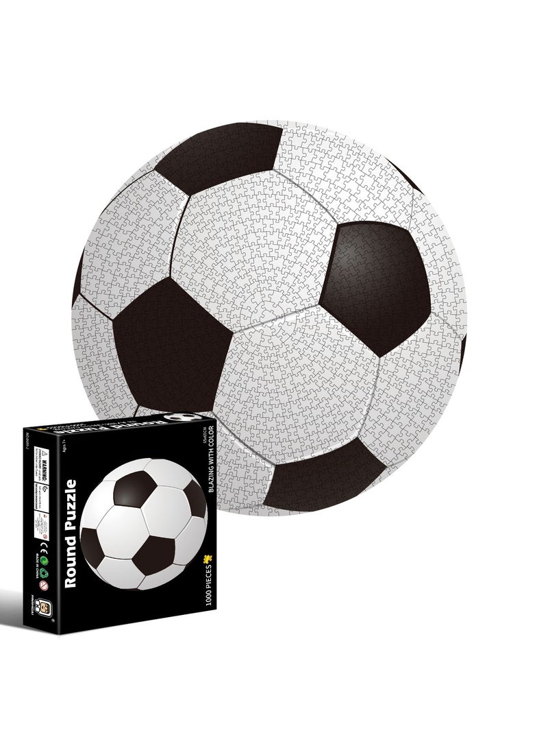 1000-Piece Football Round Puzzle - Image 1