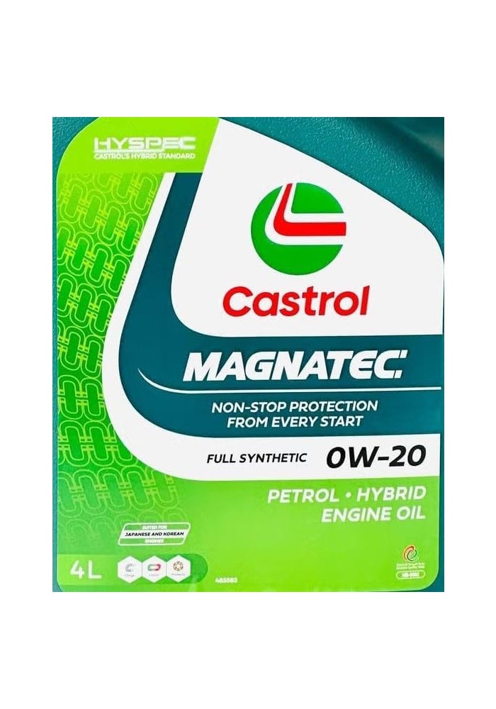 Castrol Magnatec 0W-20 Fully Synthetic Engine Oil - 4L - Advanced Protection for Petrol and Hybrid Vehicles - Image 3