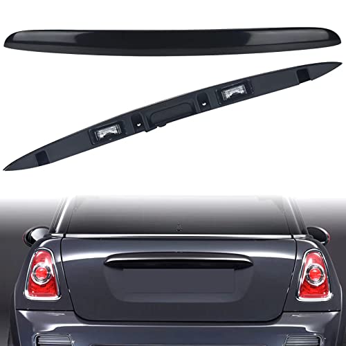 Black Rear Trunk Hatch Handle With Lamp Tailgate Trim Lid Trunk Liftgate Pull Handle Compatible With BMW Mini Vehicle 20052015 Cooper R56 R57 Series Replace51132753602 Backhatch Release Handle