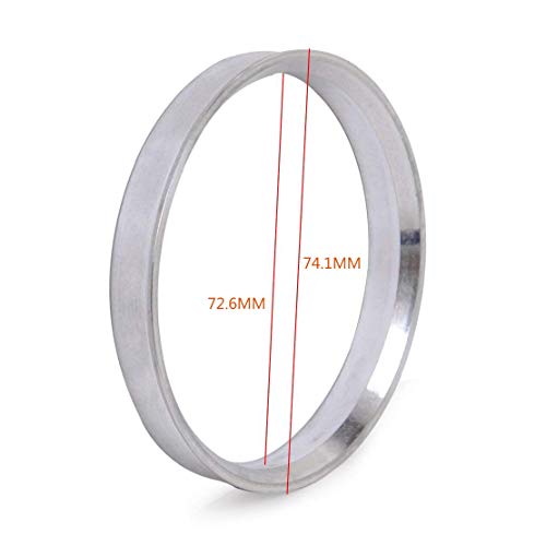 ZHTEAPR 4pcs HubCentric Rings 74.1 to 72.6 (OD=74.1mm ID=72.6mm) Aluminium Alloy Wheel Hubring 72.6 to 74.1 - Image 5