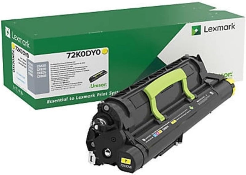 Lexmark 72K0DY0 CS820, CX820, CX825, CX860 Yellow Return Program Developer Unit Toner - Image 1