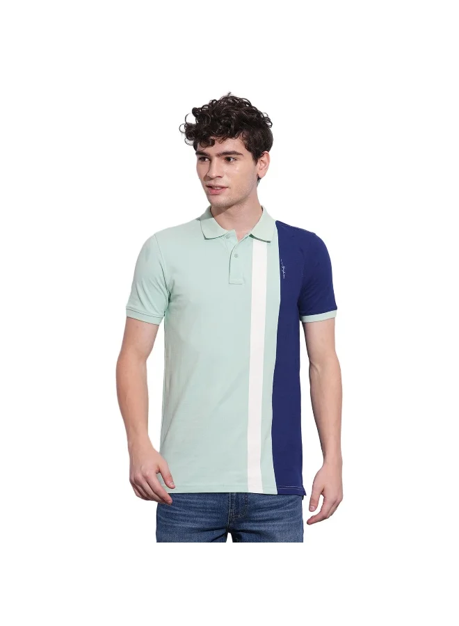 بيينغ هيومان Mens Mint Polo Collar Short Sleeve Polo T-Shirt