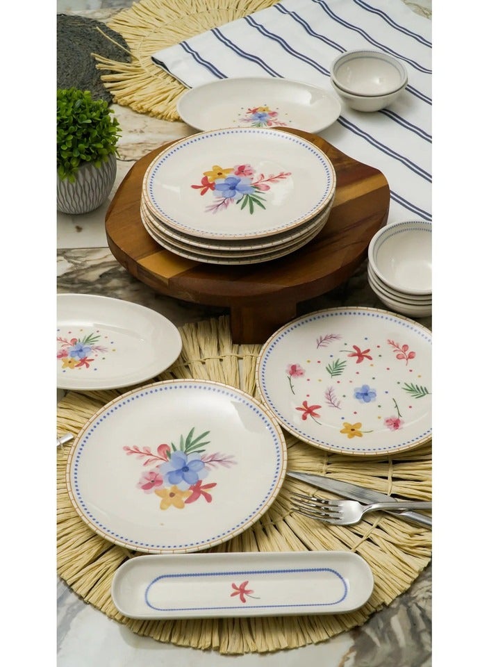 Farika Porselen Dalya 16-Piece 6-Serving Porcelain Breakfast Set  - Image 3