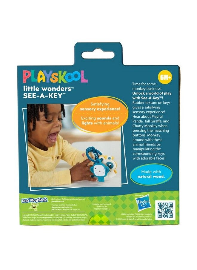 PlayMonster - Playskool Little Wonders Seeakey Toy Keys Fun Sounds And Lights Giraffe Monkey Panda Ages 6 Month+ - Image 1