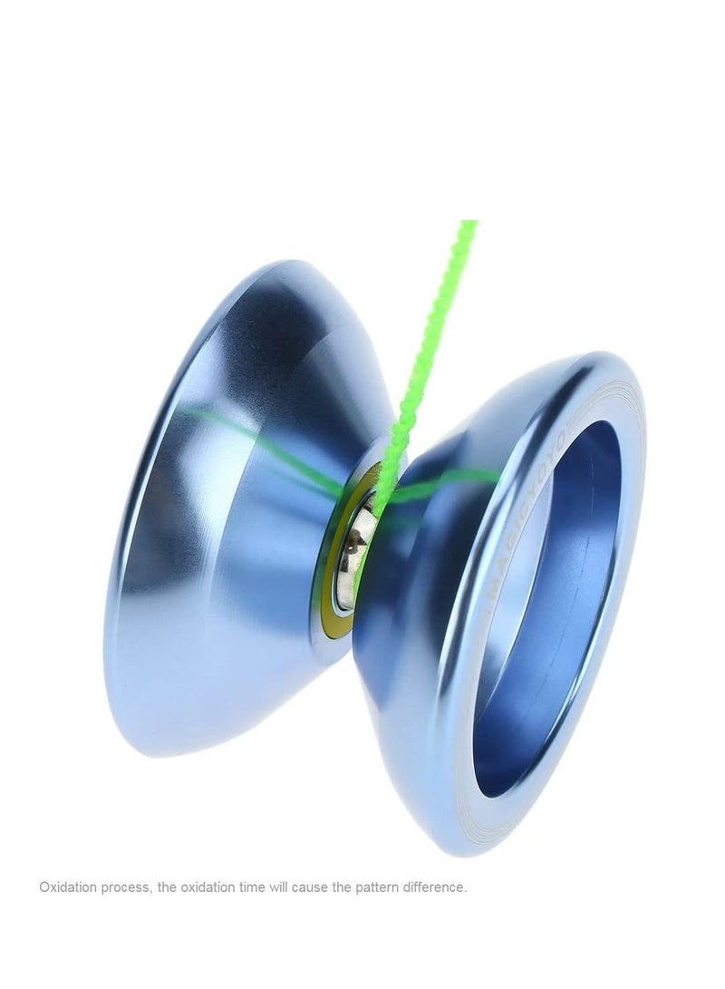 صن تاون لعبة Yoyo T5 ، لعبة Yoyo T5 احترافية من سبائك الألومنيوم Yoyo 8 Ball KK مع خيط ، مناسبة للاعبي اليويو على مستوى الدخول ، بحيرة زرقاء - Image 2