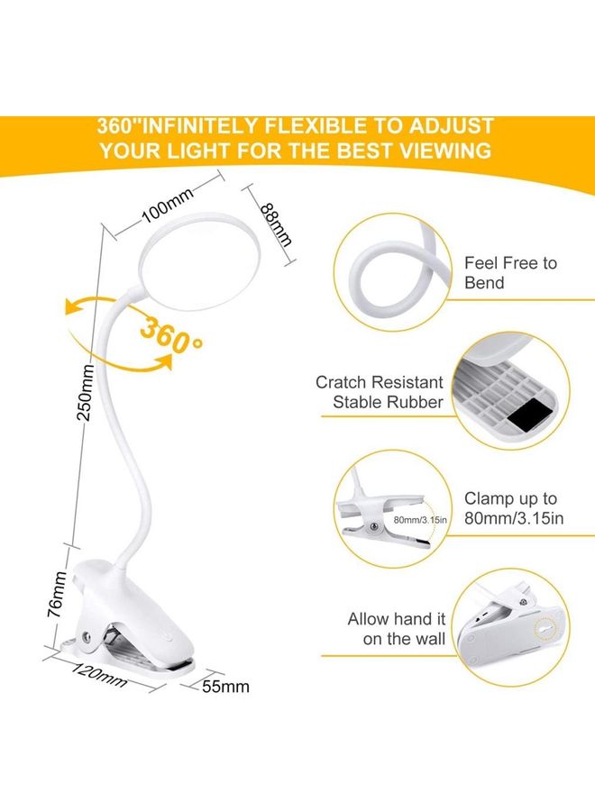 NIBEMINENT Eye Protect LED Reading Light With Flexible Neck Multicolour - Image 4