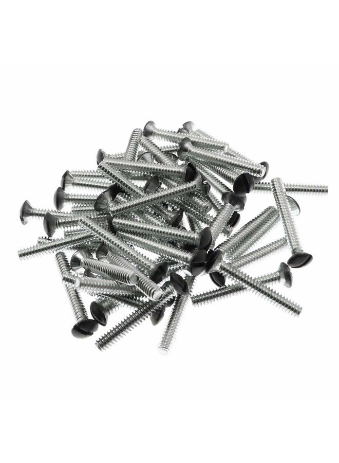 Maxmoral 50PCS 1inch Wall Plate Screw Black Replacement Wall Plate Mounting Screw Switch Socket Panel Screws - Image 4
