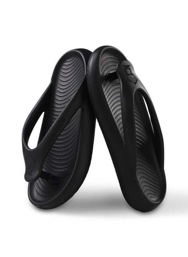 Baihou Summer Uni Students' Thick-soled Indoor Slippers R-18 Black Size 44-45 - Image 4