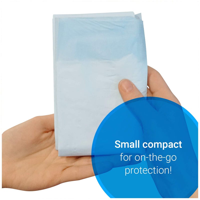 BrightCare Disposable Baby Changing Pad Liner - 25 Count (24 x 17 Inch) - Soft Disposable Blue Hospital Underpad - Waterproof and Absorbent for Infant and Child - Image 2