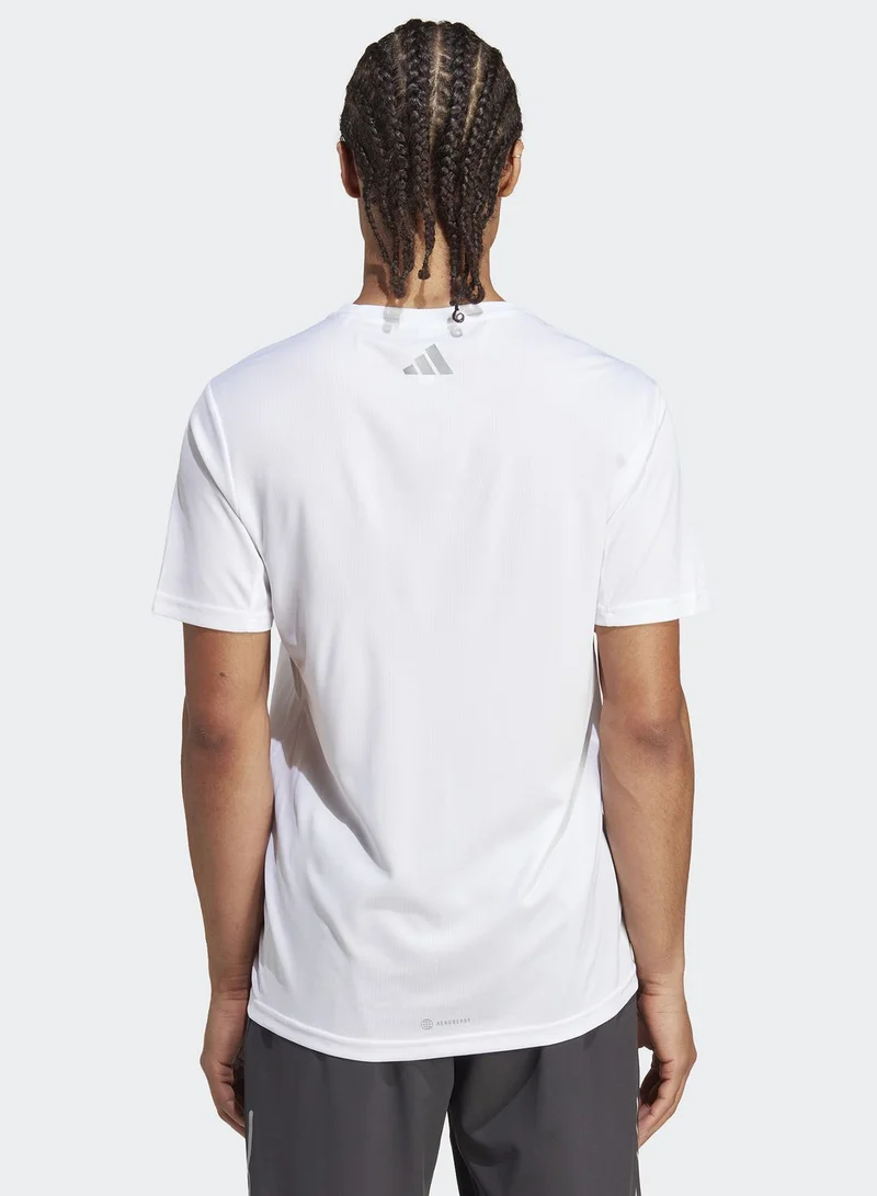 Adidas Run Icons 3 Bar Logo T-Shirt