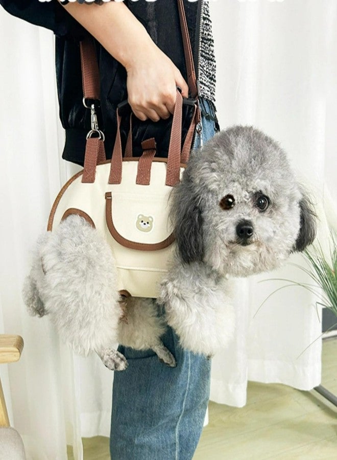 Layheld Cat Puppy Backpack Multi-Functional Crossbody Shoulder Handheld Carrier Bag with Strap & Leash 3PCs Set Travel Walking Pet Supplies Dog Accessories (Bag+Strap+Leash 3pc,Small) - Image 1