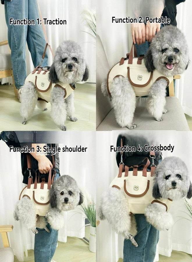 Layheld Cat Puppy Backpack Multi-Functional Crossbody Shoulder Handheld Carrier Bag with Strap & Leash 3PCs Set Travel Walking Pet Supplies Dog Accessories (Bag+Strap+Leash 3pc,Small) - Image 4