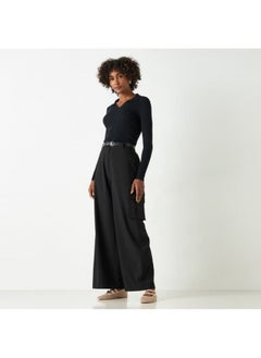 2Xtremz 2Xtremz Ribbed Sweater with Long Sleeves and Collared Neckline  - Image 1