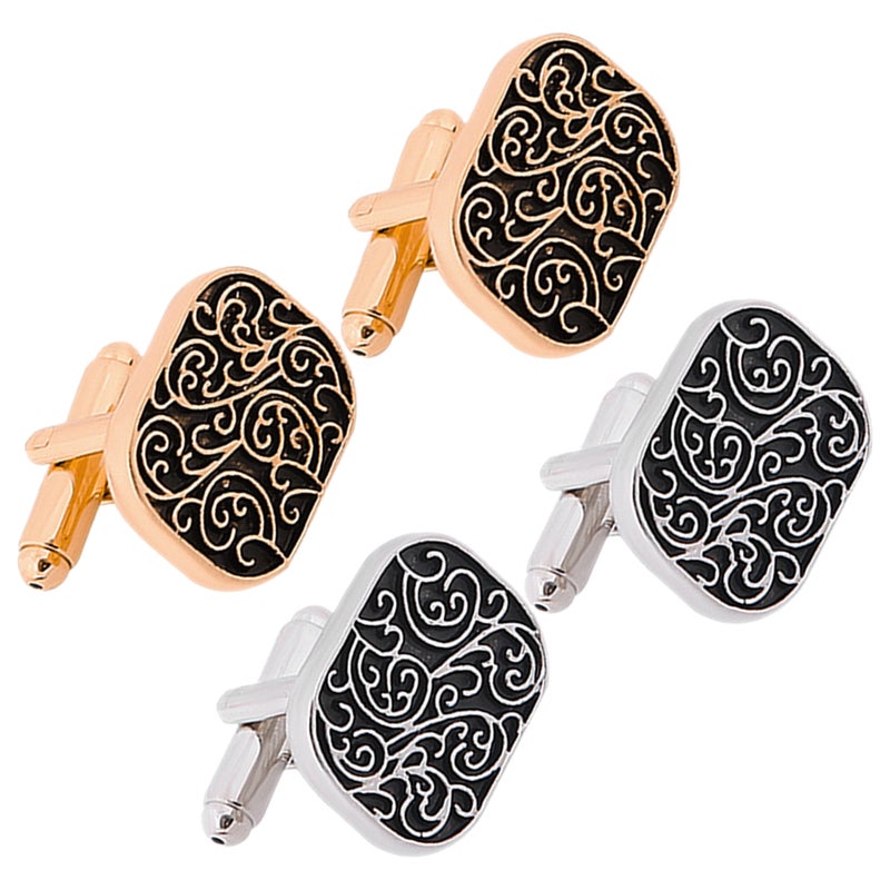 2 Pairs Men Suit Links Vintage Links Clothes Jewelries for Shirts - Image 2