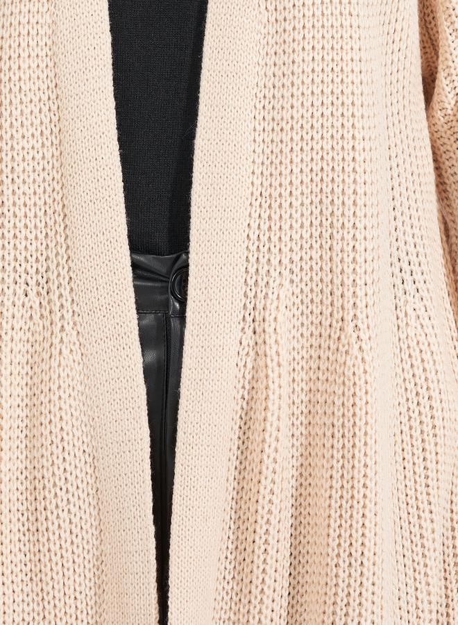 Styli Regular Fit Longline Chunky Knit Cardigan  - Image 3