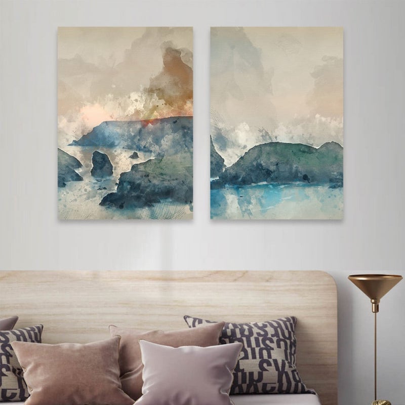 Marktna A double canvas painting with a modern design, total size 80 x 60 cm - Image 1