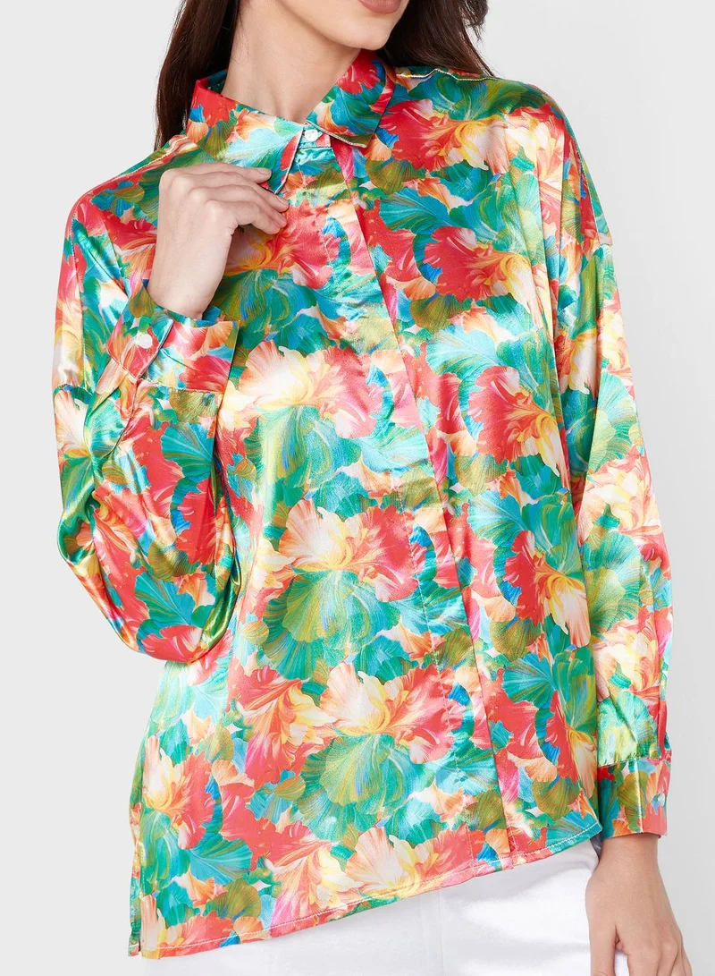 ELLA Printed Button Down Shirt