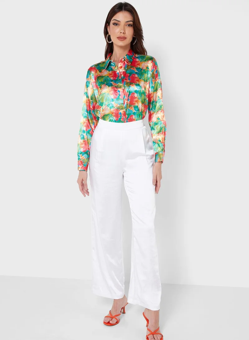 ELLA Printed Button Down Shirt