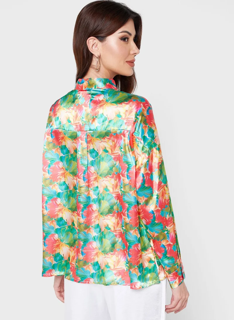 ايلا قميص مطبع بأزرار