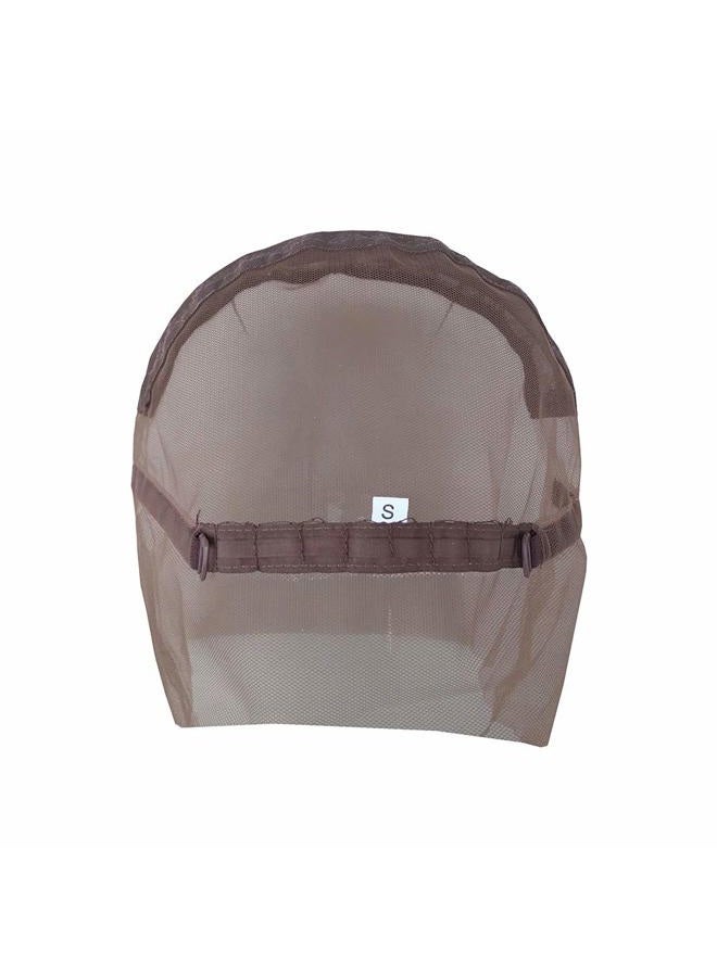 Furun Full Lace Wig Cap with adjustable straps Wig base for Ventilating or Knotting Wig foundation Wig Making Cap (Small 21.5inch,Brown) - Image 3