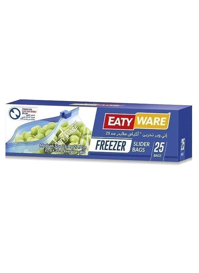 EATYWARE Slider Freezer Bag, M, 25 Pcs, China 