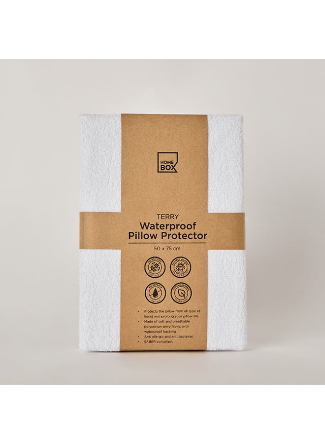 Home Box Terry Waterproof Pillow Protector 75 x 50 cm  - Image 5
