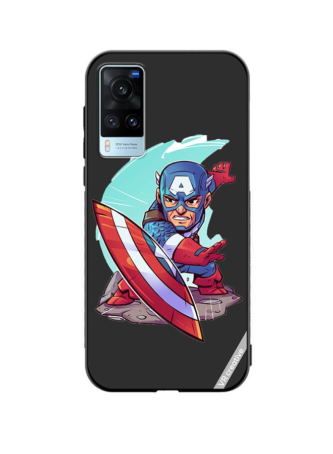 VR CREATIVE Protective Case Cover For Vivo X60 Superhero Captain America Design Multicolour - Image 1